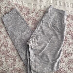 Lululemon Gray Striped Leggings